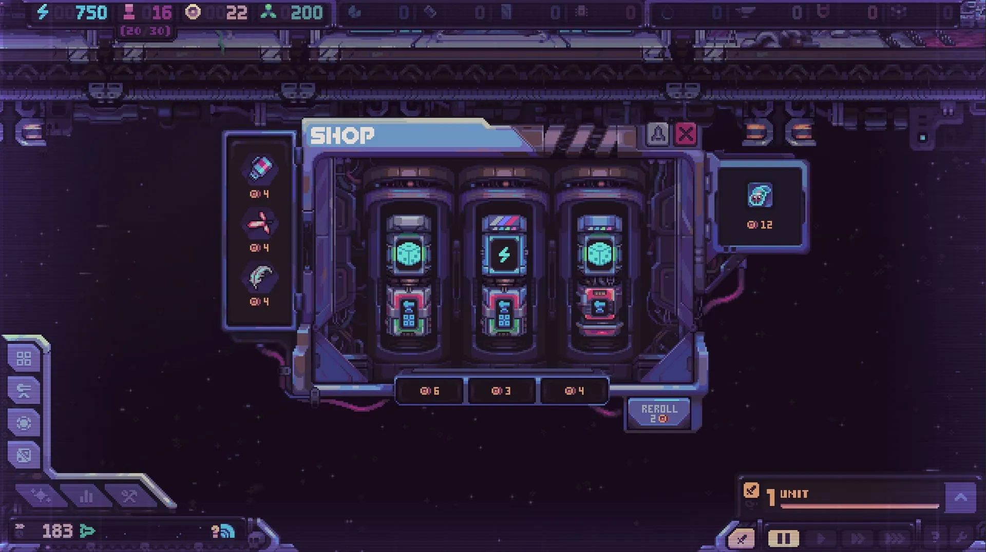 Hull Rupture post-battle shop with themed module and turret box offers